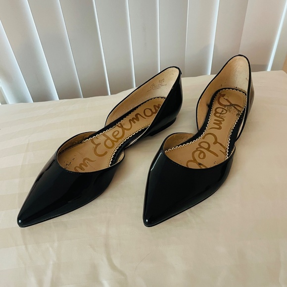 Sam Edelman, Rodney, D' Orsay, Flat, skimmer shoe,  Black Patent 5.5 - Picture 3 of 4